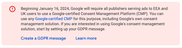 Google Adsense 隐私设置导致广告不可见插图1